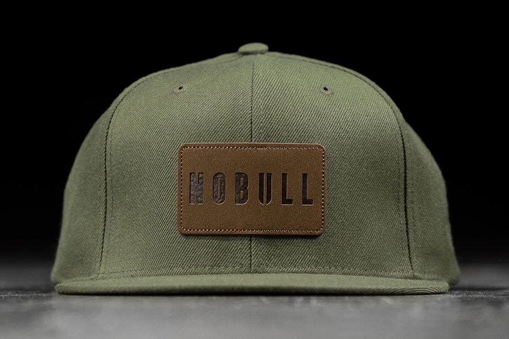 Casquettes NOBULL Vert Olive Vert - NOBULL Flat-Brim Snapback,France (3809-SMHYT)